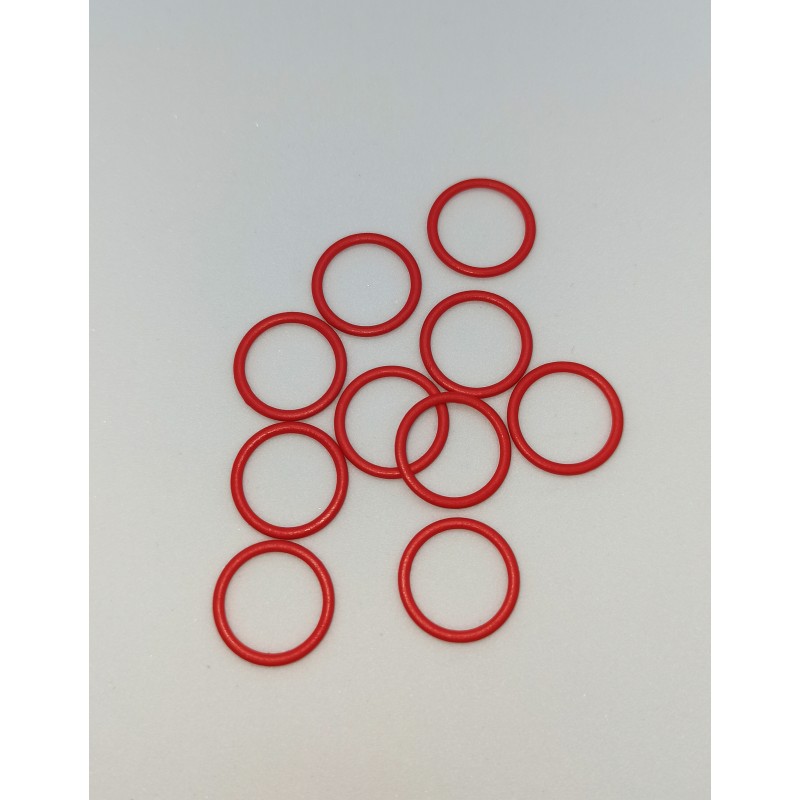 Кольцо 15 мм красное 100 (K-21)